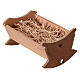 Culla presepe napoletano legno 18 cm 5x15x10 cm s3