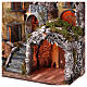 Borgo con caseggiati fontana presepe napoletano 10 cm 50x50x30 cm s2