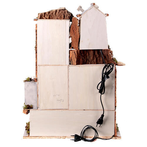 Hamlet with windmill and staircase for 10-12 cm Neapolitan Nativity Scene, 60x45x35 cm 8