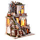 Borgo presepe napoletano mulino a vento scale 10-12 cm 60x45x35 cm s6