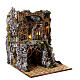 Brick nativity scene village 18th century style Naples fountain cave 10-12 cm 50x40x40 cm s4