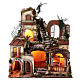 Borgo presepe vigna stalla stile settecentesco Napoli 10 cm 70x65x40 cm s1