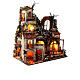 Borgo presepe vigna stalla stile settecentesco Napoli 10 cm 70x65x40 cm s7