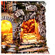 Krippenszenerie, Rustikales Dorf vor Bergmassiv, inkl Beleuchtung, neapolitanischer Stil, für 10 cm Figuren, 60x55x40 cm s2