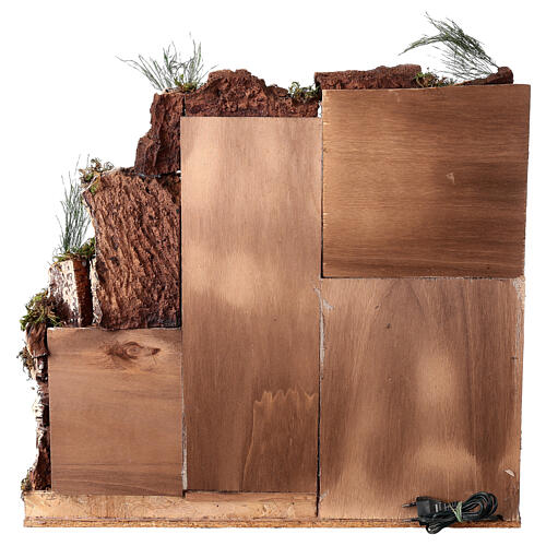 Borgo presepe napoletano 700 balconi fontana 10 cm 60x55x40 cm 6