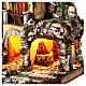 Borgo presepe napoletano 700 balconi fontana 10 cm 60x55x40 cm s4
