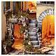 Borgo presepe napoletano 700 balconi fontana 10 cm 60x55x40 cm s4