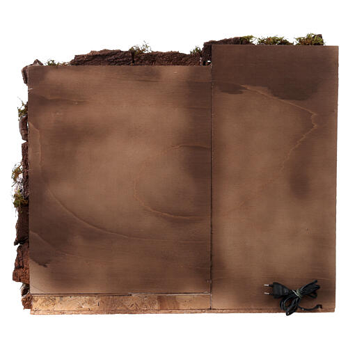 Aldeia presépio napolitano estilo XVIII séc. 10 cm balcões 60x55x40 cm 6