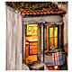 Rustikales zweistöckiges Haus vor Bergmassiv, inkl Beleuchtung, Krippenzubehör, neapolitanischer Stil, für 10 cm Figuren, 50x45x35 cm s11