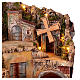 Hamlet with three houses and a fountain for 10 cm Neapolitan Nativity Scene, 50x60x30 cm s6