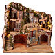 Pueblo fuente tres casas belén napolitano 10 cm 50x60x30 cm s1