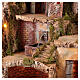 Village avec fontaine niches et trois maisons crèche napolitaine 10 cm 50x60x30 cm s2