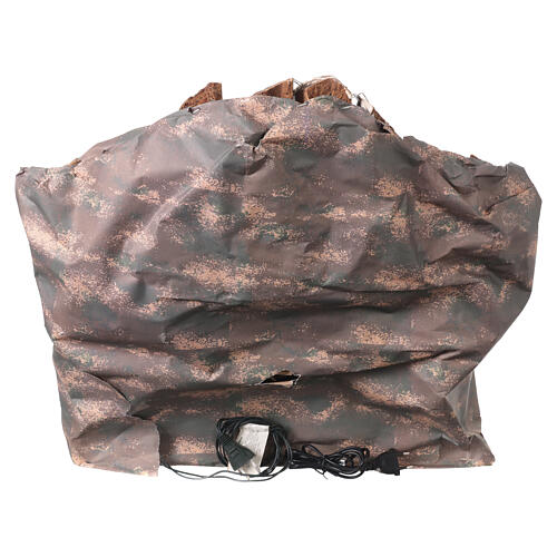 Borgo fontana tre case presepe napoletano 10 cm 50x60x30 cm 6