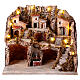 Borgo fontana tre case presepe napoletano 10 cm 50x60x30 cm s1
