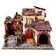 House with raised stable for 18th century Neapolitan Nativity Scene, 10 cm characters, 45x60x45 cm s1