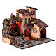 House with raised stable for 18th century Neapolitan Nativity Scene, 10 cm characters, 45x60x45 cm s5