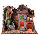 House with windmill for 18th century Neapolitan Nativity Scene, 10 cm characters, 40x65x40 cm s1