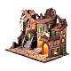 House with windmill for 18th century Neapolitan Nativity Scene, 10 cm characters, 40x65x40 cm s3