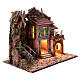 House with windmill for 18th century Neapolitan Nativity Scene, 10 cm characters, 40x65x40 cm s6