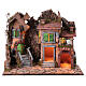 Borgo presepe napoletano 700 mulino a vento 10 cm 40x65x40 cm s1