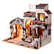 House with arch, roof terrace and oven for 18th century Neapolitan Nativity Scene, 10 cm characters, 50x55x40 cm s3