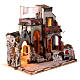 House with arch, roof terrace and oven for 18th century Neapolitan Nativity Scene, 10 cm characters, 50x55x40 cm s6