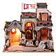 House with arch, roof terrace and oven for 18th century Neapolitan Nativity Scene, 10 cm characters, 50x55x40 cm s1