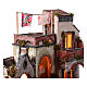Village crèche XVIIIe avec arche travaillé four et linge sur terrasse crèche Naples 10 cm 50x55x40 cm s4