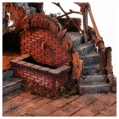 Village with oven for Neapolitan Nativity Scene of 10 cm of 18th century style, 75x50x85 cm 6