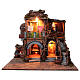 Village with oven for Neapolitan Nativity Scene of 10 cm of 18th century style, 75x50x85 cm s1