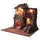 Neapolitan nativity scene village 18th century style with oven 10 cm 75x50x85 cm s3