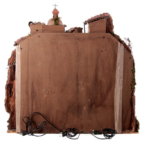 Borgo arroccato presepe napoletano per statue 10 cm stile 700 80x70x50 cm 14