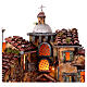 Perched village Neapolitan nativity scene for statues 10 cm 18th century style 80x70x50 cm s6