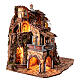 Perched village Neapolitan nativity scene for statues 10 cm 18th century style 80x70x50 cm s11