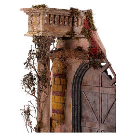 Ambientación templo con columna belén Nápoles 30-40 cm 90x70x50 cm