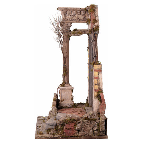 Décor temple avec colonne crèche napolitaine 30-40 cm 90x70x50 cm 3