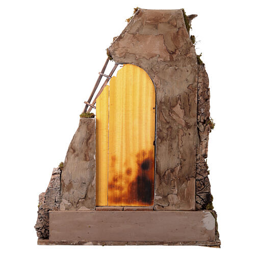 Temple setting with Naples nativity column 30-40 cm 90x70x50 cm 6