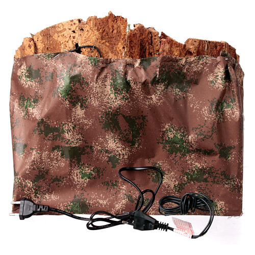 Borgo napoletano presepe 10 cm fontana case lontananza 30x35x25 cm 4