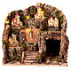 Neapolitan nativity village set 10 cm fountain houses distance 30x35x25 cm s1