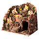 Neapolitan nativity village set 10 cm fountain houses distance 30x35x25 cm s2