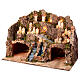 Village crèche Naples 12 cm grotte chute d'eau maisons au loin 45x60x35 cm s3