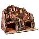 Borgo presepe Napoli 12 cm grotte cascata case lontananza 45x60x35 cm s4
