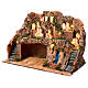 Borgo presepe napoletano 12-14 cm cascata villaggio montano 45x60x35 cm s3