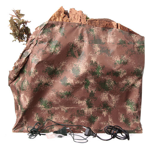 Krippenszenerie, farbenfrohes Küstendorf mit Wasserfall – neapolitanischer Stil, geeignet für eine 12 cm Figurenserie 6