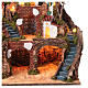 Décor golfe coloré crèche Naples 12 cm chute d'eau 50x50x35 cm s4
