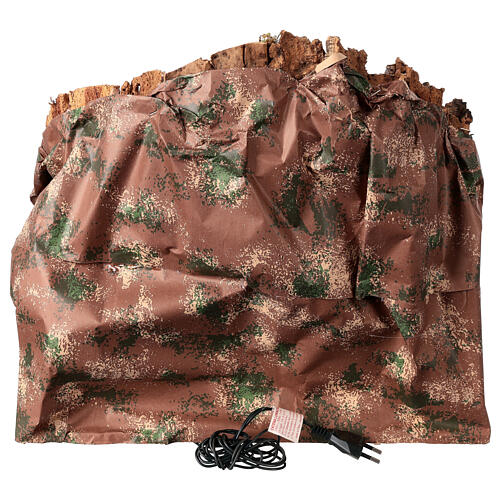 Borgo napoletano presepe 14 cm fiume case lontananza 40x45x30 cm 5