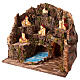Borgo napoletano presepe 14 cm fiume case lontananza 40x45x30 cm s2