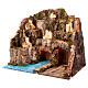 Neapolitan nativity scene village 14 cm river houses distance 40x45x30 cm s2