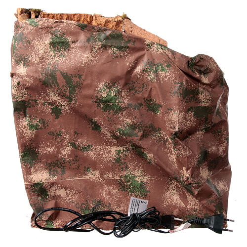Borgo presepe 12 cm Napoli cascata parete rocciosa 40x35x30 cm 4