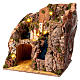 Nativity scene village rock wall waterfall 12 cm Naples 40x35x30 cm s2